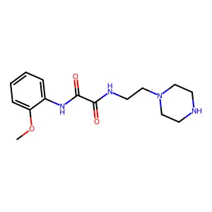 N'-(2-methoxyphenyl)-N-(2-piperazin-1-ylethyl)oxamide structure