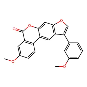 3-methoxy-10-(3-methoxyphenyl)-5H-benzo[c]furo[3,2-g]chromen-5-one structure