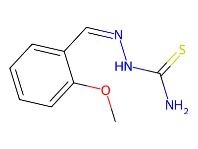 Hydrazinecarbothioamide, 2-[(2-methoxyphenyl)methylene]-, (2E)- structure