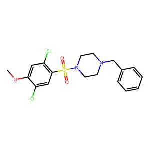 1-Benzyl-4-(2,5-dichloro-4-methoxyphenyl)sulfonylpiperazine structure