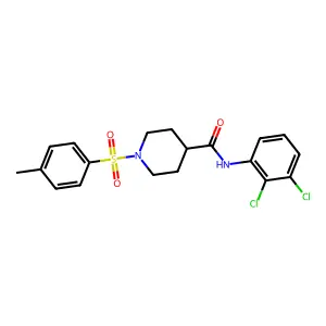 N-(2,3-dichlorophenyl)-1-(4-methylphenyl)sulfonylpiperidine-4-carboxamide structure