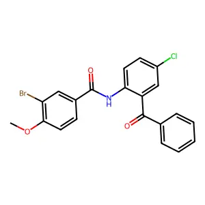 N-(2-benzoyl-4-chlorophenyl)-3-bromo-4-methoxybenzamide structure