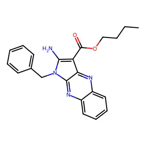 butyl 2-amino-1-benzyl-1H-pyrrolo[2,3-b]quinoxaline-3-carboxylate structure