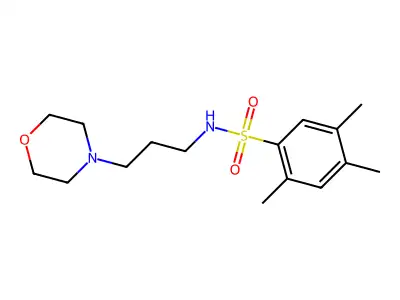 2,4,5-trimethyl-N-[3-(4-morpholinyl)propyl]benzenesulfonamide structure