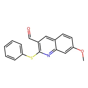 7-Methoxy-2-(phenylsulfanyl)-3-quinolinecarbaldehyde structure