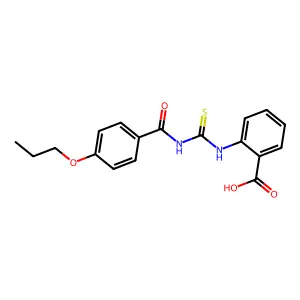 2-[(4-Propoxybenzoyl)carbamothioylamino]benzoic acid structure