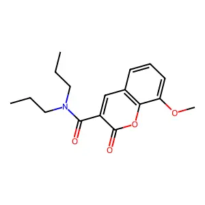 8-methoxy-2-oxo-N,N-dipropyl-2H-chromene-3-carboxamide structure