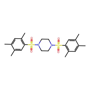 1,4-Bis[(2,4,5-trimethylphenyl)sulfonyl]piperazine structure