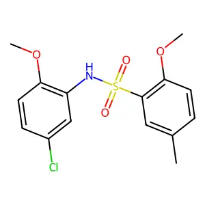 N-(5-chloro-2-methoxyphenyl)-2-methoxy-5-methylbenzenesulfonamide structure