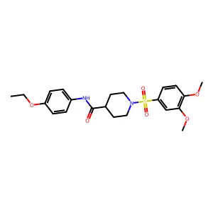 1-(3,4-dimethoxyphenyl)sulfonyl-N-(4-ethoxyphenyl)piperidine-4-carboxamide structure