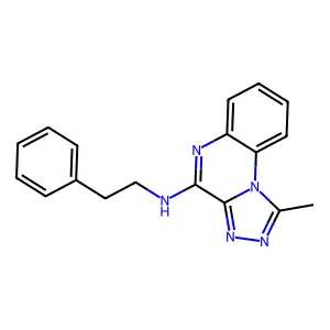 1-methyl-N-(2-phenylethyl)[1,2,4]triazolo[4,3-a]quinoxalin-4-amine structure