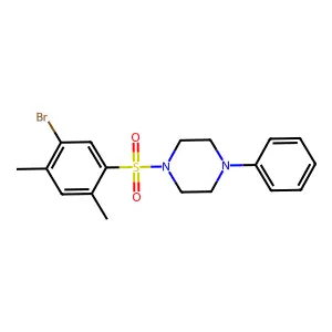 1-(5-Bromo-2,4-dimethylphenyl)sulfonyl-4-phenylpiperazine structure
