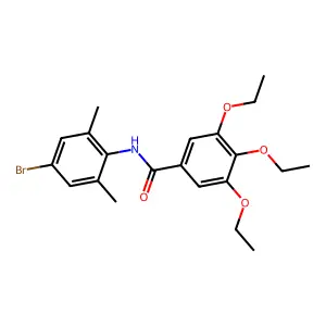 N-(4-bromo-2,6-dimethylphenyl)-3,4,5-triethoxybenzamide structure