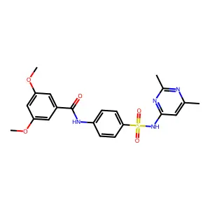 N-{4-[(2,6-dimethylpyrimidin-4-yl)sulfamoyl]phenyl}-3,5-dimethoxybenzamide structure