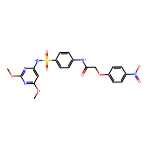 N-{4-[(2,6-dimethoxypyrimidin-4-yl)sulfamoyl]phenyl}-2-(4-nitrophenoxy)acetamide structure