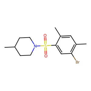 1-(5-Bromo-2,4-dimethylbenzenesulfonyl)-4-methylpiperidine structure