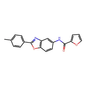 N-[2-(4-methylphenyl)-1,3-benzoxazol-5-yl]furan-2-carboxamide structure