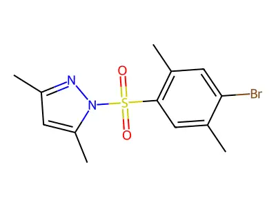 1-(4-Bromo-2,5-dimethylphenyl)sulfonyl-3,5-dimethylpyrazole structure
