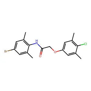 N-(4-bromo-2,6-dimethylphenyl)-2-(4-chloro-3,5-dimethylphenoxy)acetamide structure