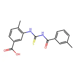 4-Methyl-3-({[(3-methylphenyl)carbonyl]carbamothioyl}amino)benzoic acid structure