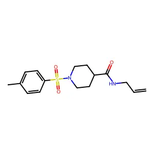 N-allyl-1-[(4-methylphenyl)sulfonyl]-4-piperidinecarboxamide structure