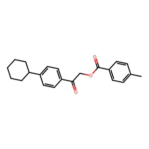 2-(4-Cyclohexylphenyl)-2-oxoethyl 4-methylbenzoate structure