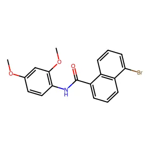 5-bromo-N-(2,4-dimethoxyphenyl)naphthalene-1-carboxamide structure