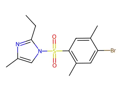 1-(4-Bromo-2,5-dimethylphenyl)sulfonyl-2-ethyl-4-methylimidazole structure