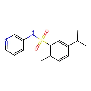 5-isopropyl-2-methyl-N-3-pyridinylbenzenesulfonamide structure