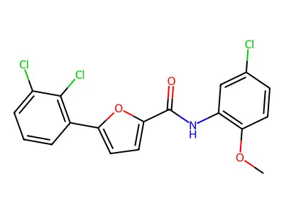N-(5-chloro-2-methoxyphenyl)-5-(2,3-dichlorophenyl)furan-2-carboxamide structure