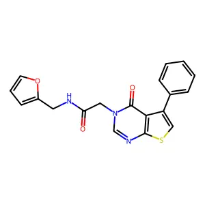 N-(furan-2-ylmethyl)-2-(4-oxo-5-phenylthieno[2,3-d]pyrimidin-3-yl)acetamide structure