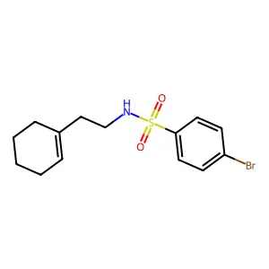 4-bromo-N-[2-(cyclohexen-1-yl)ethyl]benzenesulfonamide structure