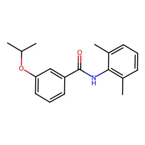 N-(2,6-dimethylphenyl)-3-propan-2-yloxybenzamide structure