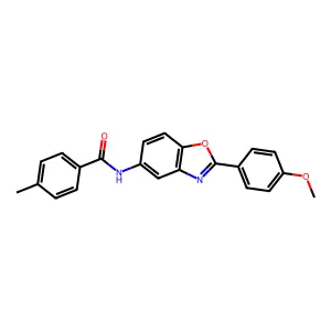 N-[2-(4-methoxyphenyl)-1,3-benzoxazol-5-yl]-4-methylbenzamide structure