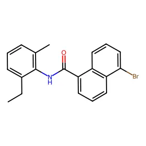 5-bromo-N-(2-ethyl-6-methylphenyl)naphthalene-1-carboxamide structure