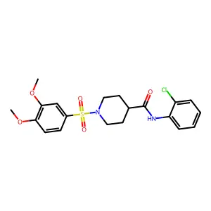 N-(2-chlorophenyl)-1-(3,4-dimethoxyphenyl)sulfonylpiperidine-4-carboxamide structure