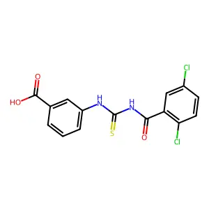 3-({[(2,5-Dichlorophenyl)carbonyl]carbamothioyl}amino)benzoic acid structure