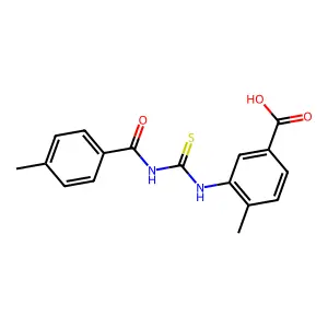 4-Methyl-3-({[(4-methylphenyl)carbonyl]carbamothioyl}amino)benzoic acid structure
