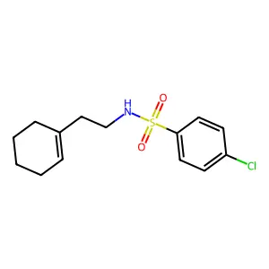 4-chloro-N-[2-(cyclohex-1-en-1-yl)ethyl]benzene-1-sulfonamide structure