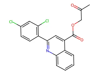 2-Oxopropyl 2-(2,4-dichlorophenyl)quinoline-4-carboxylate structure
