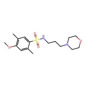 4-methoxy-2,5-dimethyl-N-(3-morpholinopropyl)benzenesulfonamide structure
