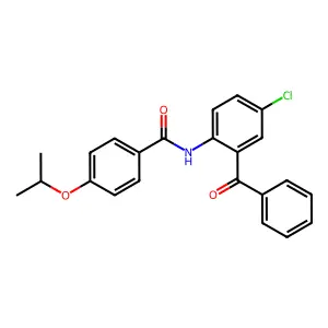 N-(2-benzoyl-4-chlorophenyl)-4-propan-2-yloxybenzamide structure