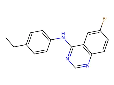 6-bromo-N-(4-ethylphenyl)quinazolin-4-amine structure