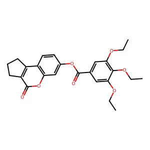 4-Oxo-1,2,3,4-tetrahydrocyclopenta[c]chromen-7-yl 3,4,5-triethoxybenzoate structure
