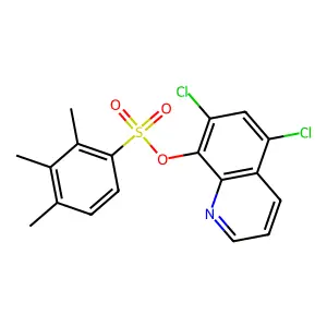 5,7-Dichloroquinolin-8-yl 2,3,4-trimethylbenzene-1-sulfonate structure