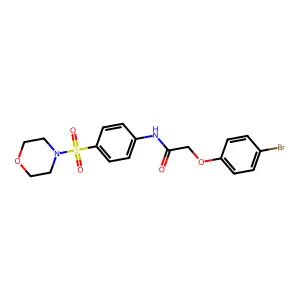 2-(4-bromophenoxy)-N-(4-morpholin-4-ylsulfonylphenyl)acetamide structure