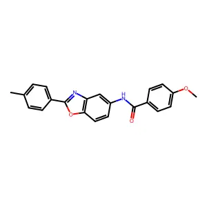 4-methoxy-N-[2-(4-methylphenyl)-1,3-benzoxazol-5-yl]benzamide structure