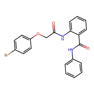 2-{[(4-bromophenoxy)acetyl]amino}-N-phenylbenzamide structure