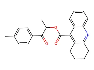 1-(4-Methylphenyl)-1-oxopropan-2-yl 1,2,3,4-tetrahydroacridine-9-carboxylate structure