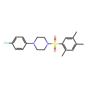 1-(4-Fluorophenyl)-4-(2,4,5-trimethylphenyl)sulfonylpiperazine structure